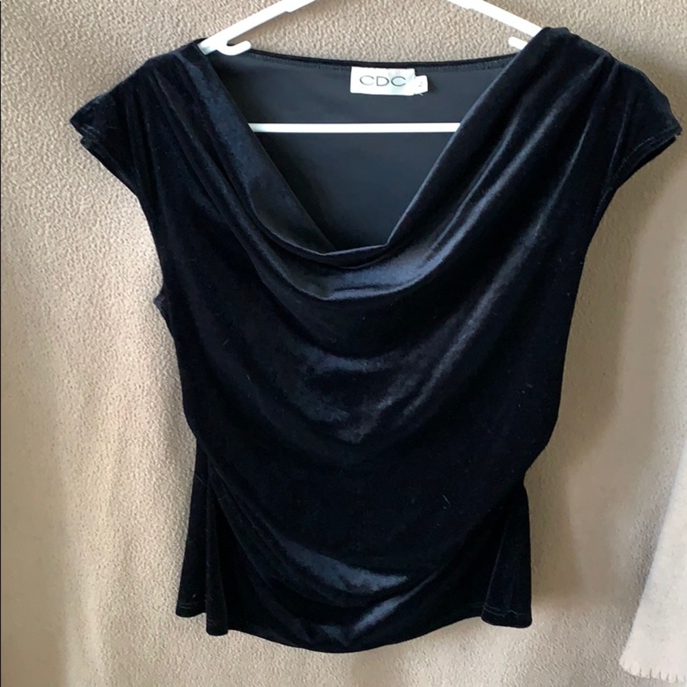 Black velvet shirt